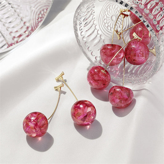 Charming Cherry Drop Earrings