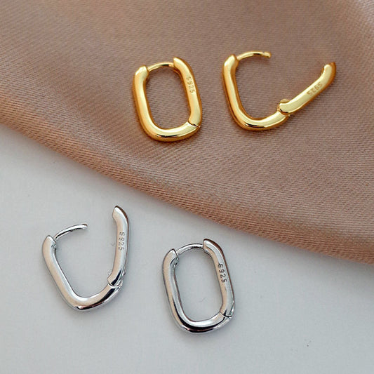Oval Sterling Earrings: Timeless Simplicity