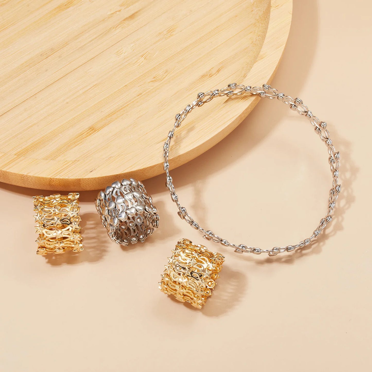 Elegance: Ring & Bracelet in One