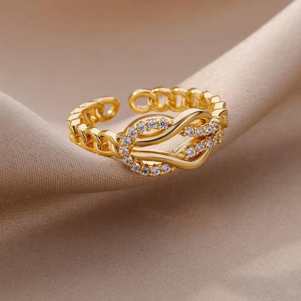 Golden Twist Ring