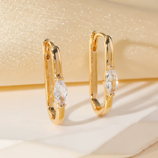 Zirconium Hoop Earrings