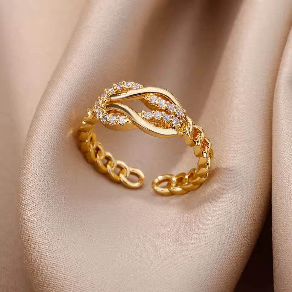 Golden Twist Ring