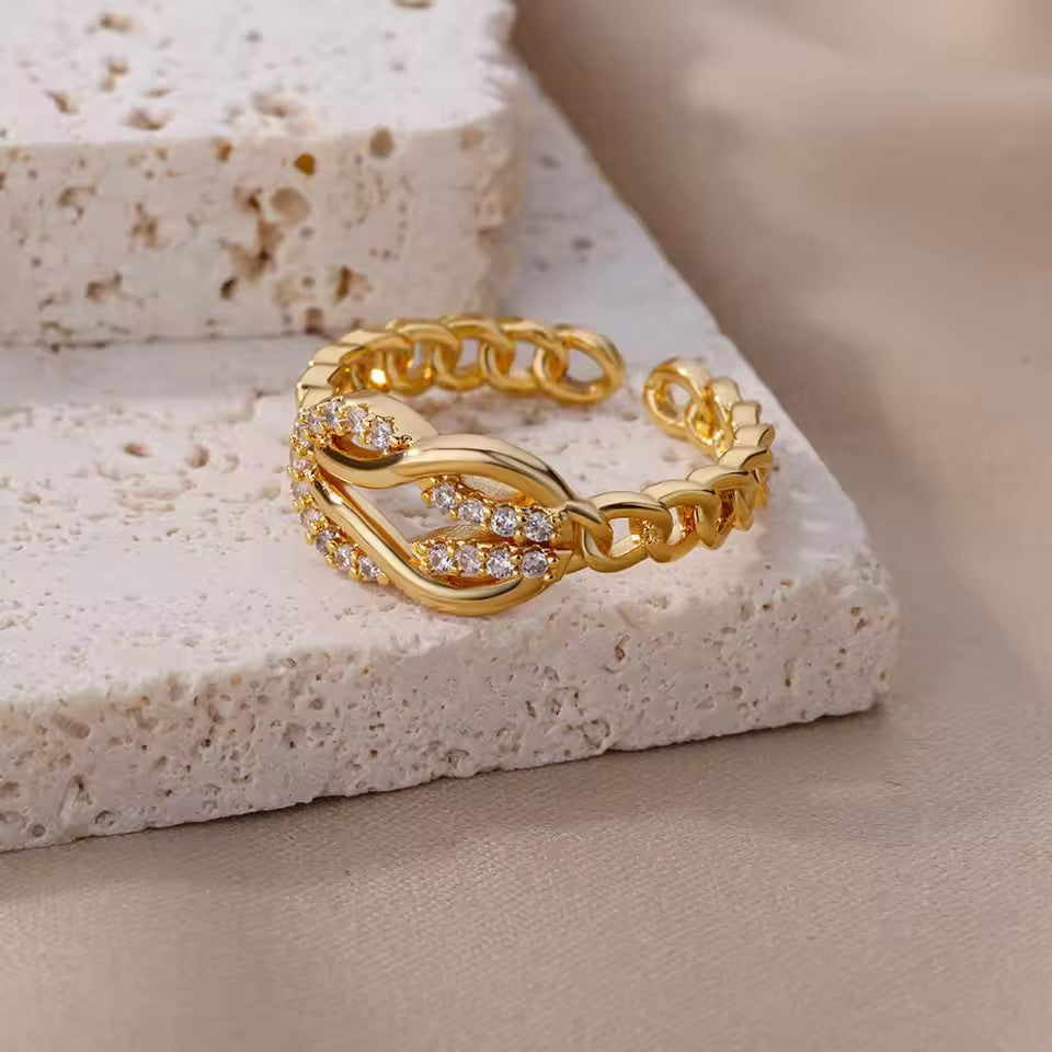 Golden Twist Ring