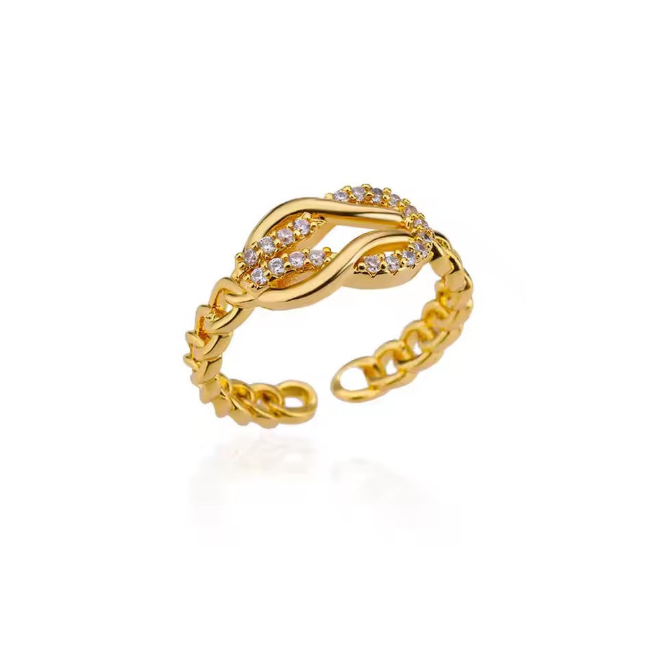 Golden Twist Ring