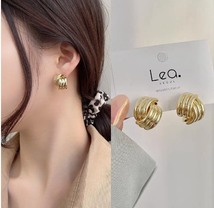Sculpted Geometry Earrings