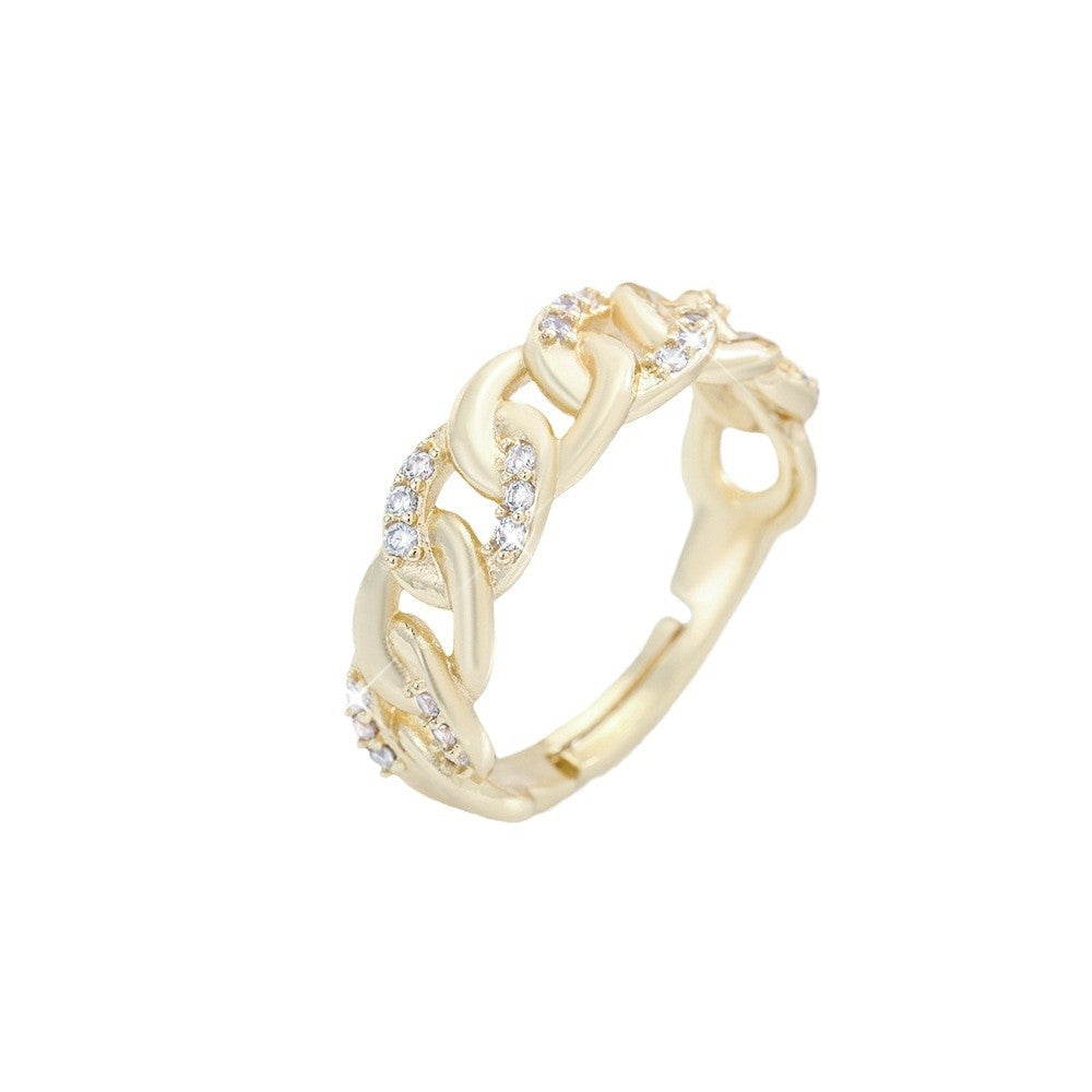 Linked Whisper Adjustable Ring