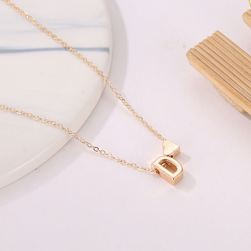 Gold-Plated Initial Necklace: Personalized Love