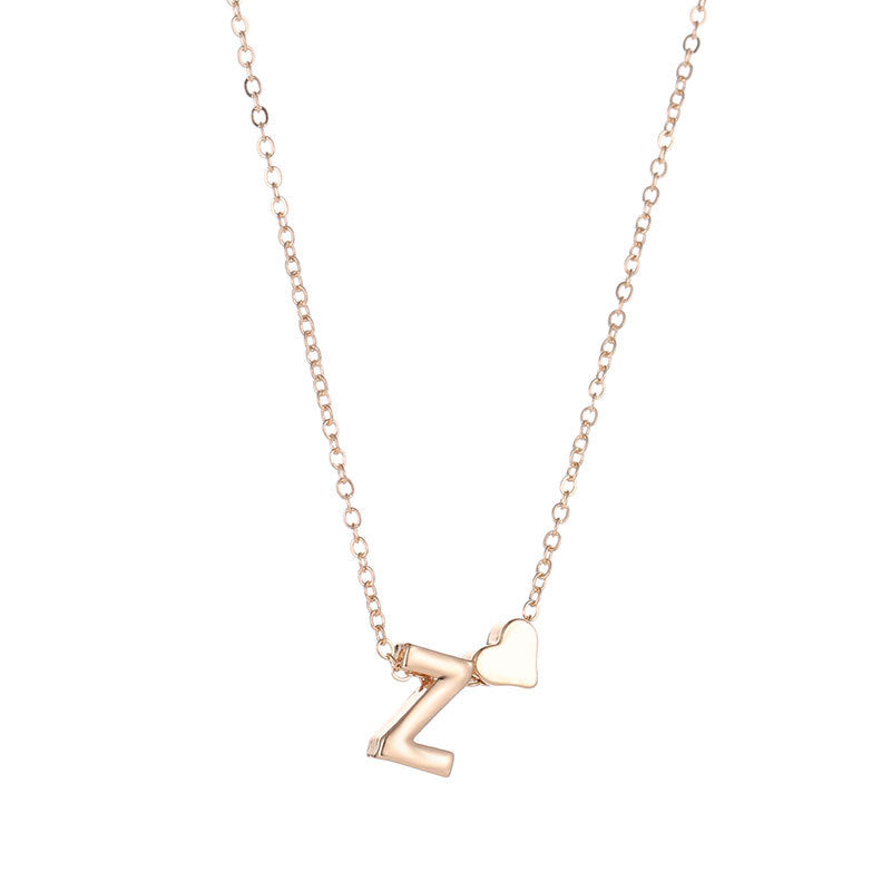 Gold-Plated Initial Necklace: Personalized Love