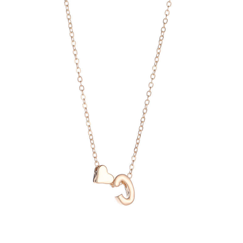 Gold-Plated Initial Necklace: Personalized Love