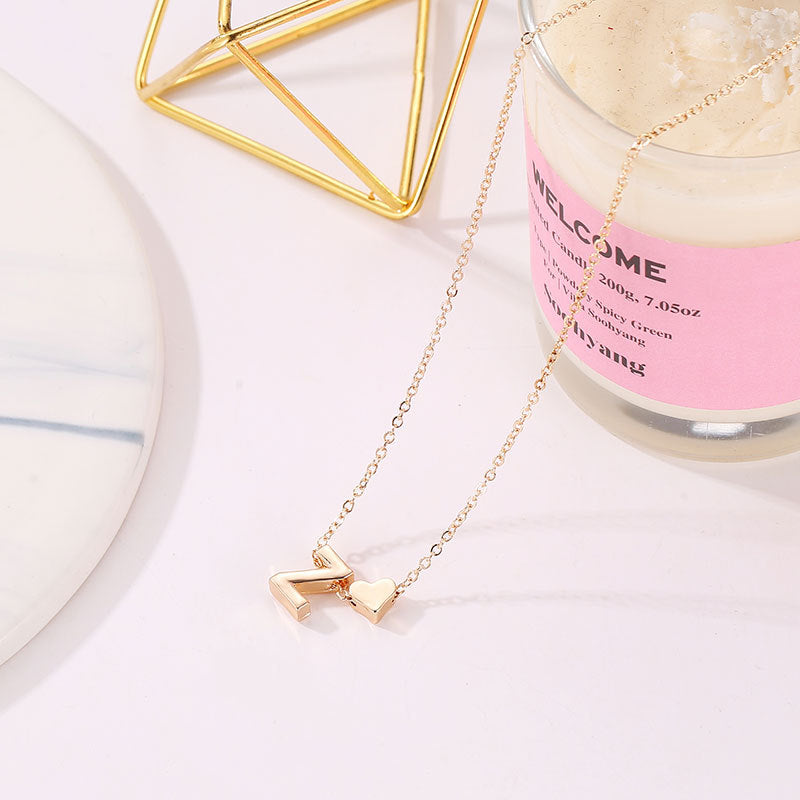 Gold-Plated Initial Necklace: Personalized Love