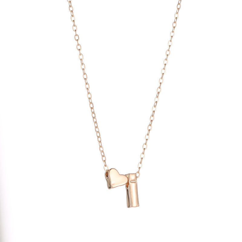 Gold-Plated Initial Necklace: Personalized Love