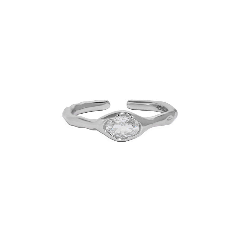 Minimalist Versatile Micro-Set Zircon Sterling Silver  Ring