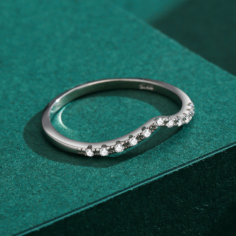 Silver V-Shaped Ring