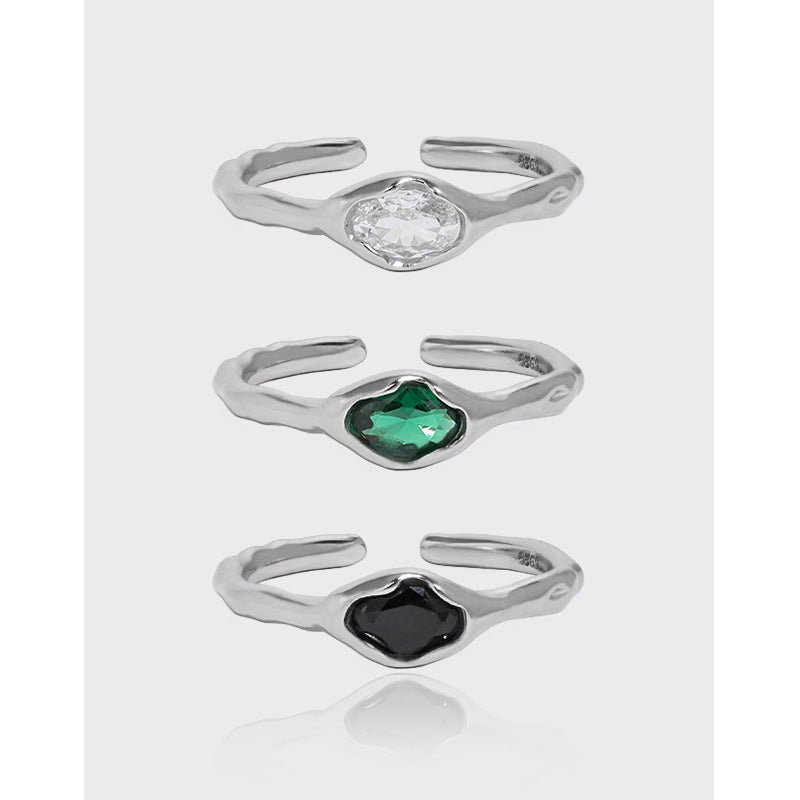 Minimalist Versatile Micro-Set Zircon Sterling Silver  Ring